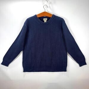 VTG 90’s L.L.Bean Navy Blue Chunky Knit Sweater -XL